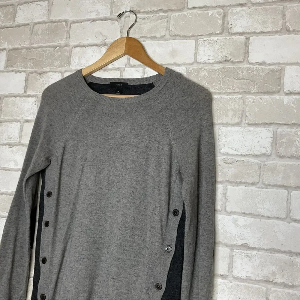 J. Crew Gray Wool & Rabbit Hair Blend Crewneck Sweater Size XS